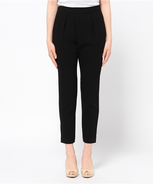 STUDIOUS（ステュディオス）の「STUDIOUS センタータックジョーゼットPT（スラックス・レディース・アイボリー/ブラック・0/1）」の3枚目の写真