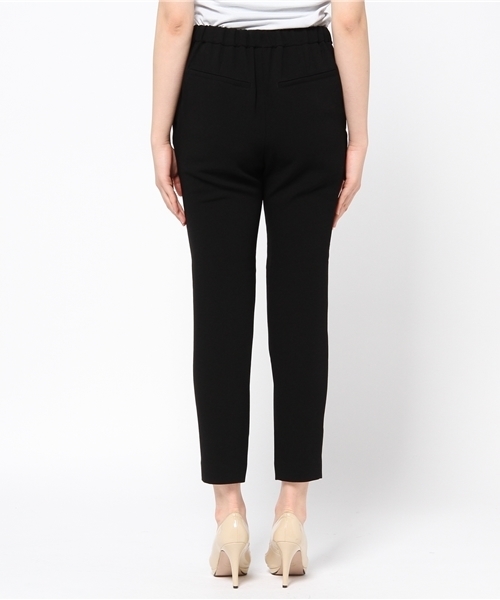 STUDIOUS（ステュディオス）の「STUDIOUS センタータックジョーゼットPT（スラックス・レディース・アイボリー/ブラック・0/1）」の5枚目の写真