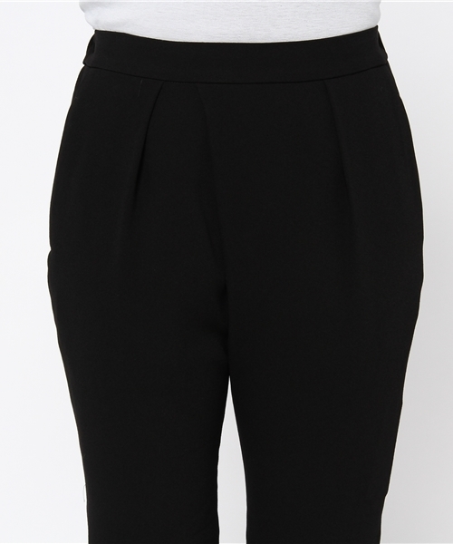 STUDIOUS（ステュディオス）の「STUDIOUS センタータックジョーゼットPT（スラックス・レディース・アイボリー/ブラック・0/1）」の6枚目の写真