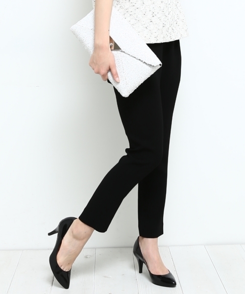 STUDIOUS（ステュディオス）の「STUDIOUS センタータックジョーゼットPT（スラックス・レディース・アイボリー/ブラック・0/1）」の12枚目の写真