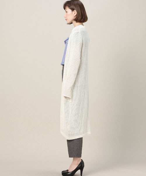 ROSE BUD(ローズバッド)の「LK-15172 L/S LONG CARDIGAN (カーディガン/ボレロ・レディース・ホワイト/オリーブ/ネイビー・ONE SIZE)」の5枚目の写真