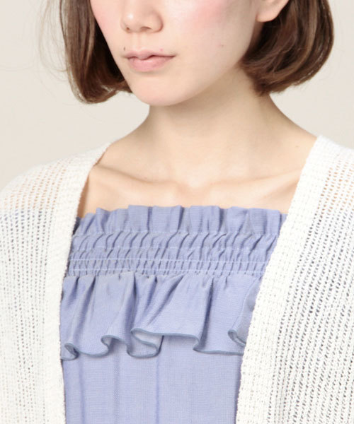 ROSE BUD(ローズバッド)の「LK-15172 L/S LONG CARDIGAN (カーディガン/ボレロ・レディース・ホワイト/オリーブ/ネイビー・ONE SIZE)」の9枚目の写真