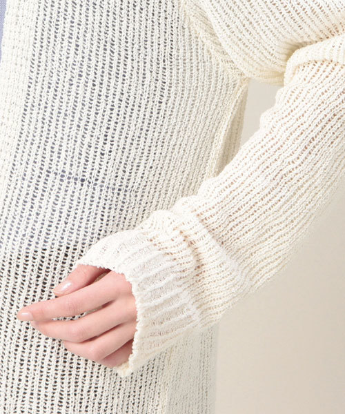 ROSE BUD(ローズバッド)の「LK-15172 L/S LONG CARDIGAN (カーディガン/ボレロ・レディース・ホワイト/オリーブ/ネイビー・ONE SIZE)」の8枚目の写真