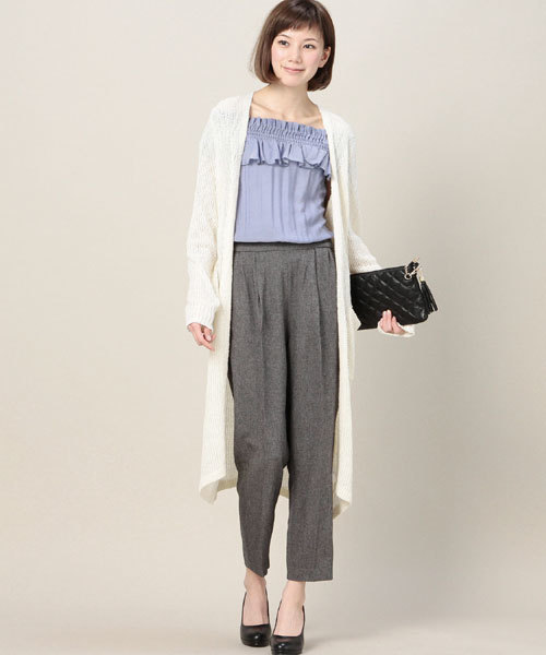 ROSE BUD(ローズバッド)の「LK-15172 L/S LONG CARDIGAN (カーディガン/ボレロ・レディース・ホワイト/オリーブ/ネイビー・ONE SIZE)」の11枚目の写真