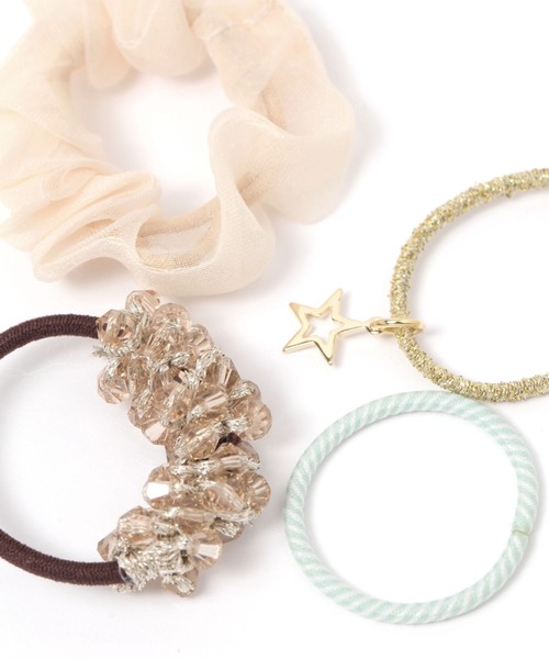 studio CLIP（スタディオクリップ）の「4SETデザインミニポニー（ヘアゴム・レディース・グレー/ベージュ/その他1/その他2/ブラウン/オフホワイト/スモーク/アイボリー・FREE）」の17枚目の写真