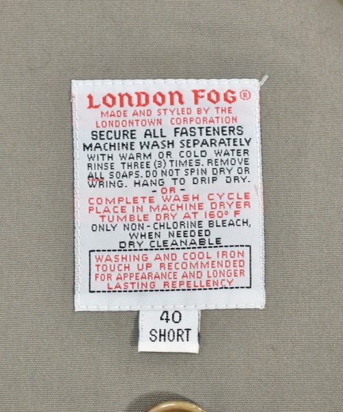LONDONFOG（ロンドンフォグ）の「【ヴィンテージ古着】80's LONDON FOG/ロンドンフォグ ライナー付き トレンチコート（トレンチコート・メンズ・ベージュ・40）」の8枚目の写真