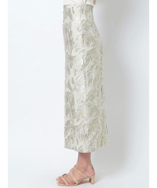 LAGUNAMOON（ラグナムーン）の「ボタニカルカットジャガードスカート（スカート・レディース・ベージュ/ブラック・SMALL/MEDIUM）」の8枚目の写真