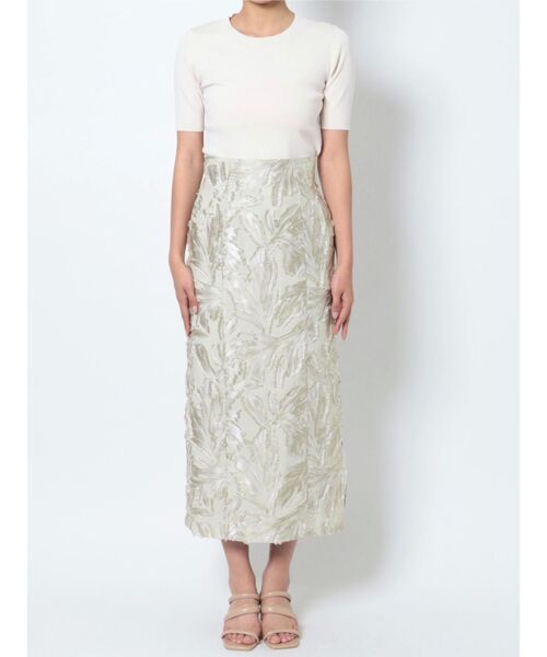 LAGUNAMOON（ラグナムーン）の「ボタニカルカットジャガードスカート（スカート・レディース・ベージュ/ブラック・SMALL/MEDIUM）」の19枚目の写真