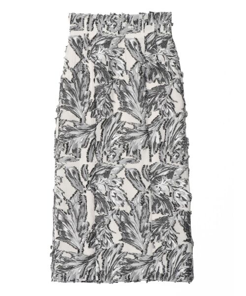 LAGUNAMOON（ラグナムーン）の「ボタニカルカットジャガードスカート（スカート・レディース・ベージュ/ブラック・SMALL/MEDIUM）」の4枚目の写真