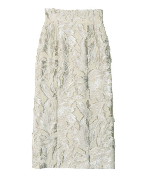 LAGUNAMOON（ラグナムーン）の「ボタニカルカットジャガードスカート（スカート・レディース・ベージュ/ブラック・SMALL/MEDIUM）」の7枚目の写真