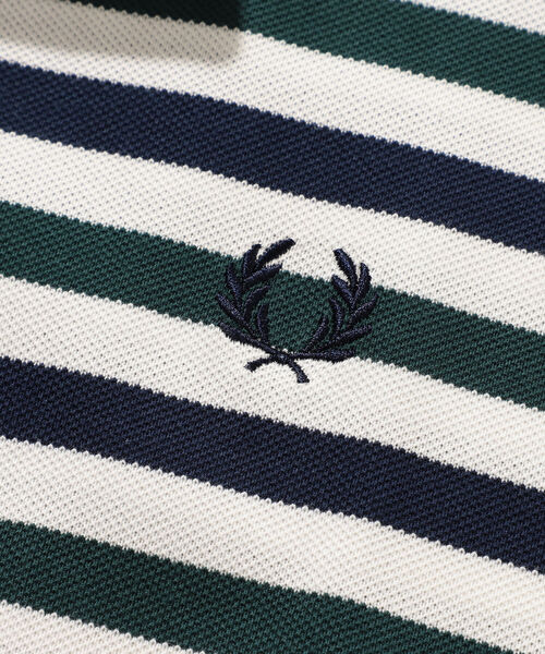 フレッドペリー　ボーダー トレーナー 別注　オーバーサイズ　Lサイズ FRED PERRY（フレッドペリー）の「FRED PERRY × BEAMS / 別注