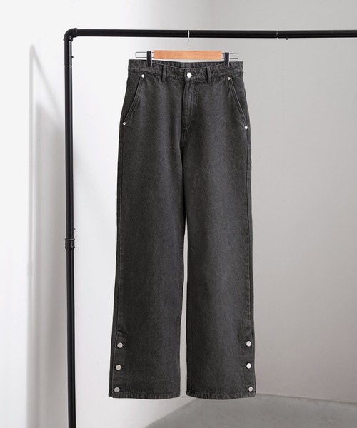 極美品 未使用？ カナダ製 wash2wear スエードレザー ストレートパンツ スウェットパンツ レディース セミワイド[品番：AGCW0006081