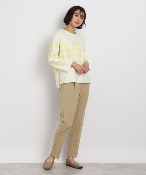 DRESKIP(ドレスキップ)の「◆ハイウエストベルト付テーパードパンツ(その他パンツ・レディース・ベージュ/レモンイエロー/ブラック・03/02/04)」の22枚目の写真