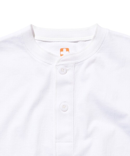 BEAMS PLUS（ビームスプラス）の「BEAMS PLUS / 2Pパック ヘンリーネック Tシャツ（Tシャツ/カットソー・メンズ・ホワイト・L/S/XL/M）」の7枚目の写真