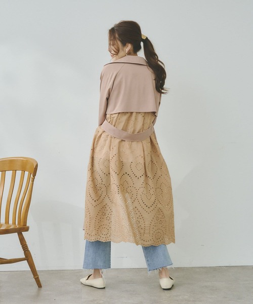 Chez toi(シェトワ)の「BACKカットワークレーストレンチコート Chez toi(シェトワ)の「BACKカットワークレーストレンチコート