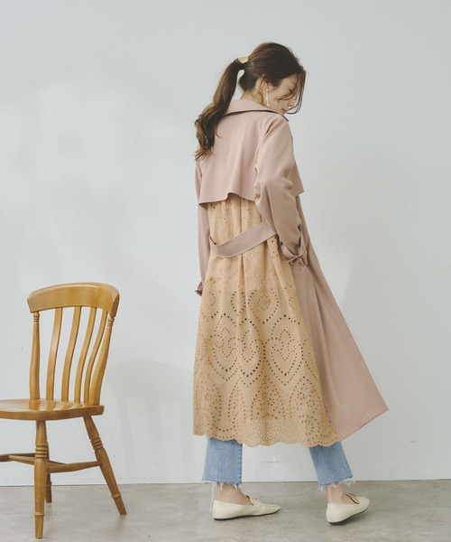 定価50400円 カットワークレース ネセセア コート ジャケット 美品 定価50400円 カットワークレース ネセセア コート ジャケット 美