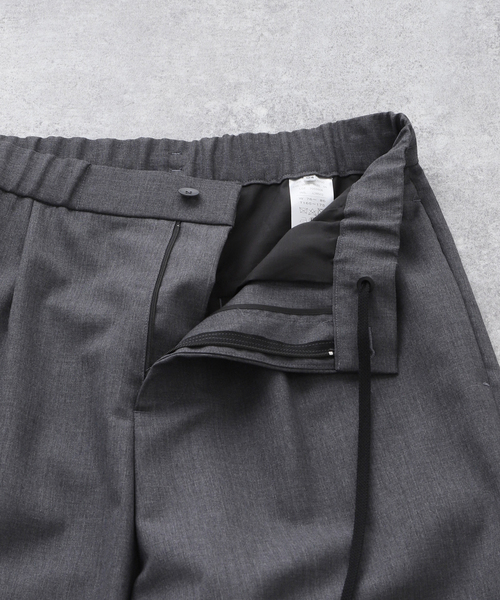 セール】【ATON/エイトン】 WOOL TROPICAL TAPERED EASY PANTS