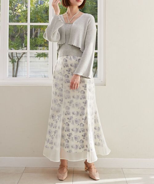 MAJESTIC LEGON(マジェスティックレゴン)の「キャミsetプレートニットカーデ(アンサンブル・レディース・イエロー/ピンク/ライトグリーン/ベージュ/チャコールグレー/ライトグレー・MEDIUM)」の17枚目の写真