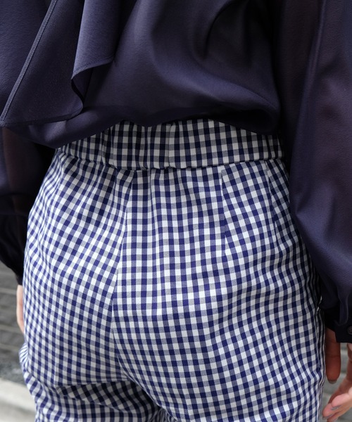 STRAWBERRY-FIELDS（ストロベリーフィールズ）の「ギンガムストレッチ　パンツ（その他パンツ・レディース・ブルー/ブラック・0/1/2）」の12枚目の写真