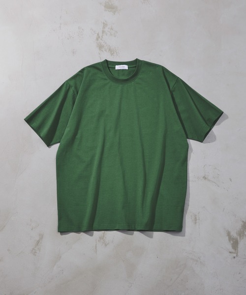 MONO-MART(モノマート)の「ハイスムースコットン ルーズフィットカットソー(Tシャツ/カットソー・メンズ・ライトグレー/グリーン/ブラック/モカ/ライトイエロー/アイボリー/ホワイト/オリーブ/チャコール/ブルーグレー/オレンジ・L/M/S)」の10枚目の写真