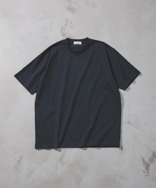 MONO-MART(モノマート)の「ハイスムースコットン ルーズフィットカットソー(Tシャツ/カットソー・メンズ・ライトグレー/グリーン/ブラック/モカ/ライトイエロー/アイボリー/ホワイト/オリーブ/チャコール/ブルーグレー/オレンジ・L/M/S)」の7枚目の写真