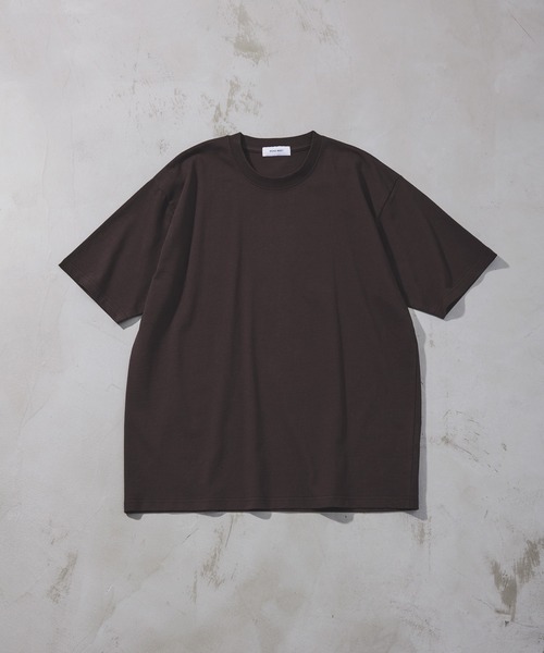 MONO-MART(モノマート)の「ハイスムースコットン ルーズフィットカットソー(Tシャツ/カットソー・メンズ・ライトグレー/グリーン/ブラック/モカ/ライトイエロー/アイボリー/ホワイト/オリーブ/チャコール/ブルーグレー/オレンジ・L/M/S)」の8枚目の写真