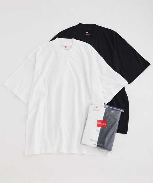 HANES(ヘインズ)の「【Hanes for BIOTOP】RECYCLE COTTON MOCK NECK T-SHIRTS(2枚パック)/Unisex(Tシャツ/カットソー・メンズ・その他/ホワイト系その他・M/S/L/XL)」の2枚目の写真