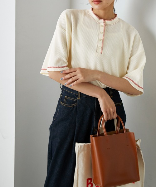 フェイスカラー yukiky 7色展開／S－LLサイズ》フリルタックスリーブキーネック