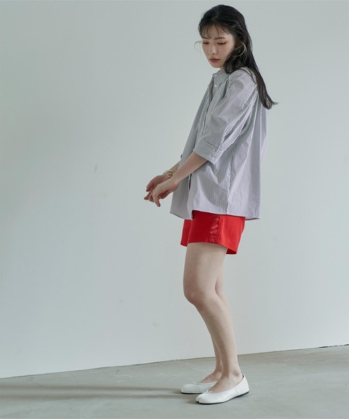 miette（ミエット）の「ギャザーラグランスリーブブラウス（シャツ/ブラウス・レディース・オフホワイト/ブルー・FREE）」の3枚目の写真