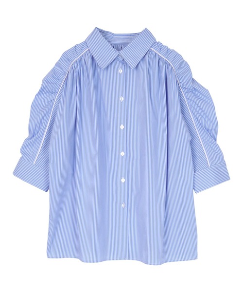 miette（ミエット）の「ギャザーラグランスリーブブラウス（シャツ/ブラウス・レディース・オフホワイト/ブルー・FREE）」の12枚目の写真