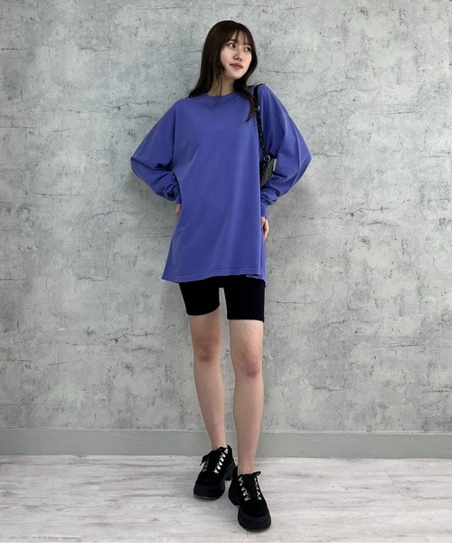 EPIMI E'PIMMY(エピミエピミー)の「リブカットバイカーパンツ(その他パンツ・レディース・ミント/杢グレー/ブラック/サックスブルー・MEDIUM)」の5枚目の写真