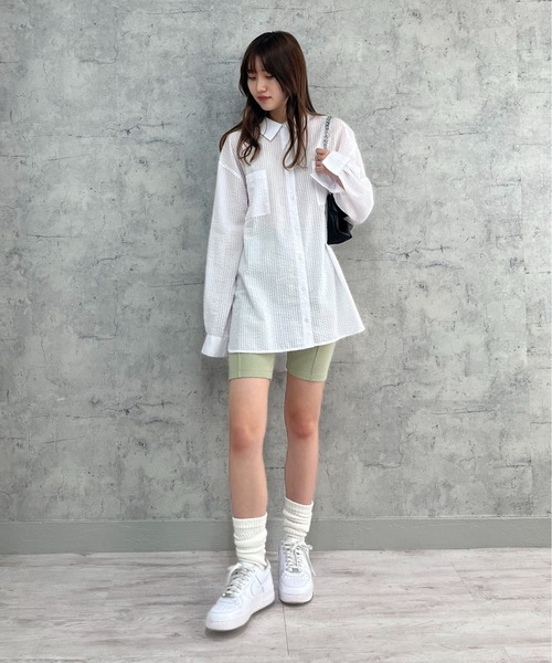 EPIMI E'PIMMY(エピミエピミー)の「リブカットバイカーパンツ(その他パンツ・レディース・ミント/杢グレー/ブラック/サックスブルー・MEDIUM)」の11枚目の写真