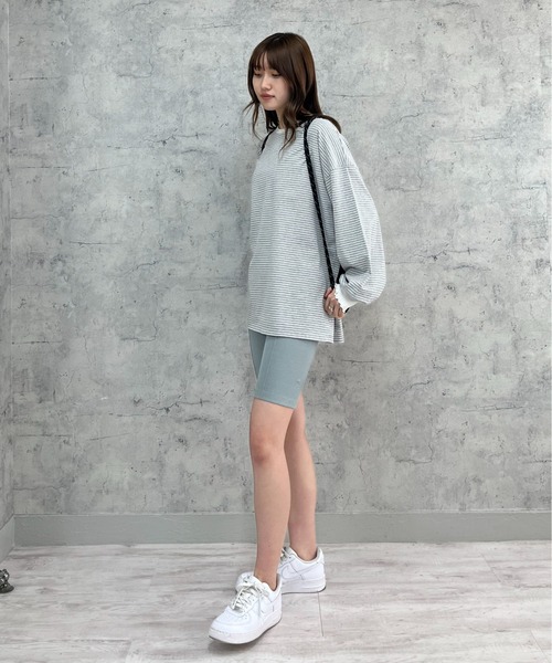 EPIMI E'PIMMY(エピミエピミー)の「リブカットバイカーパンツ(その他パンツ・レディース・ミント/杢グレー/ブラック/サックスブルー・MEDIUM)」の12枚目の写真