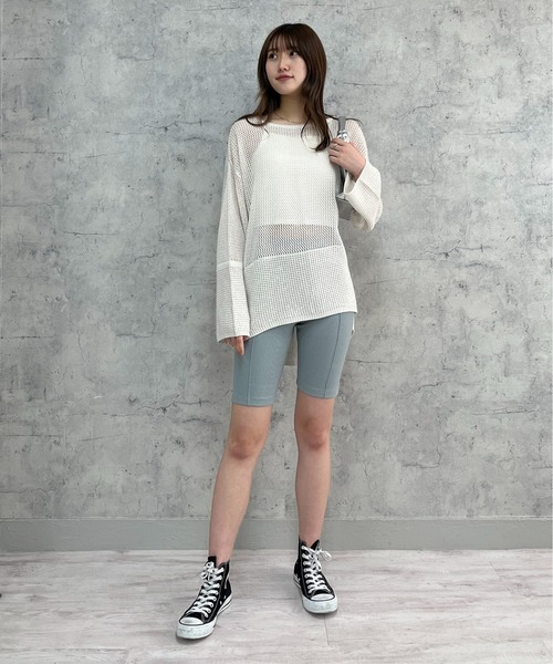 EPIMI E'PIMMY(エピミエピミー)の「リブカットバイカーパンツ(その他パンツ・レディース・ミント/杢グレー/ブラック/サックスブルー・MEDIUM)」の10枚目の写真