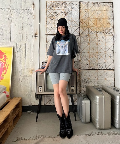 EPIMI E'PIMMY(エピミエピミー)の「リブカットバイカーパンツ(その他パンツ・レディース・ミント/杢グレー/ブラック/サックスブルー・MEDIUM)」の13枚目の写真