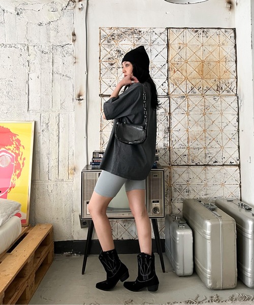 EPIMI E'PIMMY(エピミエピミー)の「リブカットバイカーパンツ(その他パンツ・レディース・ミント/杢グレー/ブラック/サックスブルー・MEDIUM)」の15枚目の写真