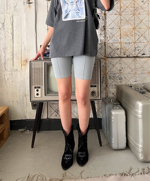 EPIMI E'PIMMY(エピミエピミー)の「リブカットバイカーパンツ(その他パンツ・レディース・ミント/杢グレー/ブラック/サックスブルー・MEDIUM)」の18枚目の写真