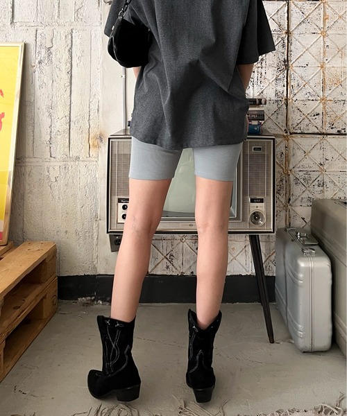 EPIMI E'PIMMY(エピミエピミー)の「リブカットバイカーパンツ(その他パンツ・レディース・ミント/杢グレー/ブラック/サックスブルー・MEDIUM)」の19枚目の写真