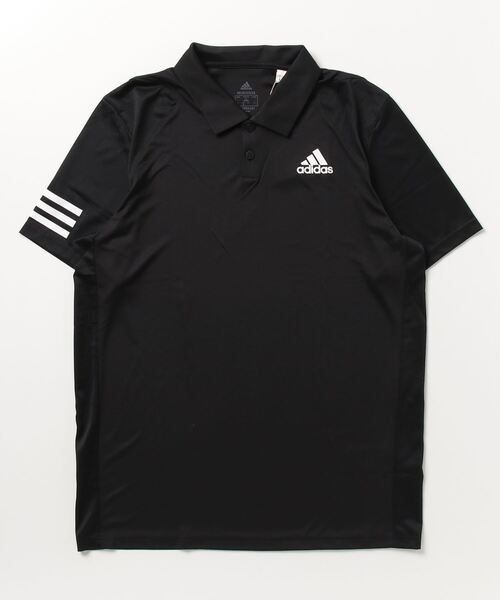 adidas（アディダス）の「adidas/アディダス スリーストライプス ポロシャツ（ポロシャツ・メンズ・ホワイト/ブラック・XL/2XL/M）」の2枚目の写真