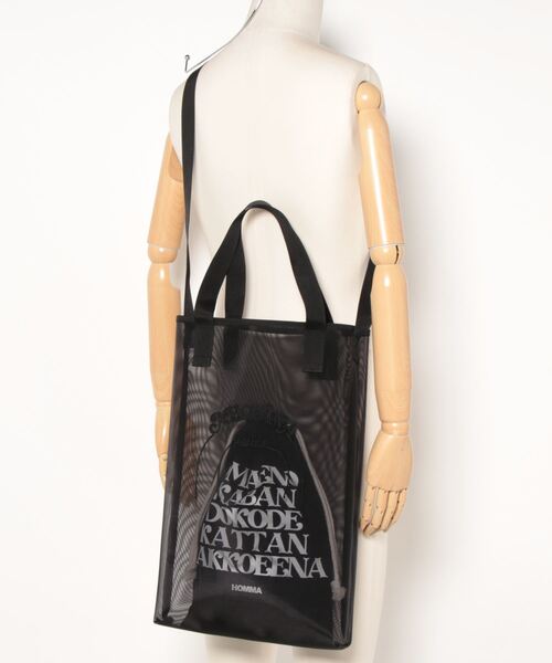 yoshiokubo（ヨシオクボ）の「yoshiokubo ヨシオクボ / TOTE BAG "A" 2WAYトートバッグ / YKS23906（トートバッグ・メンズ・ブラック/ベージュ・FREE）」の9枚目の写真