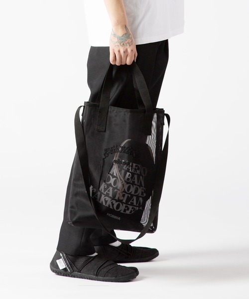 yoshiokubo（ヨシオクボ）の「yoshiokubo ヨシオクボ / TOTE BAG "A" 2WAYトートバッグ / YKS23906（トートバッグ・メンズ・ブラック/ベージュ・FREE）」の2枚目の写真