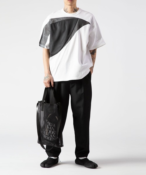 yoshiokubo（ヨシオクボ）の「yoshiokubo ヨシオクボ / TOTE BAG "A" 2WAYトートバッグ / YKS23906（トートバッグ・メンズ・ブラック/ベージュ・FREE）」の4枚目の写真