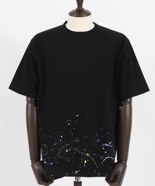 CAMBIO(カンビオ)の「mt8439-Splash Paint Tee Tシャツ(Tシャツ/カットソー・メンズ・ホワイト/ブラック・S/M/L)」の13枚目の写真