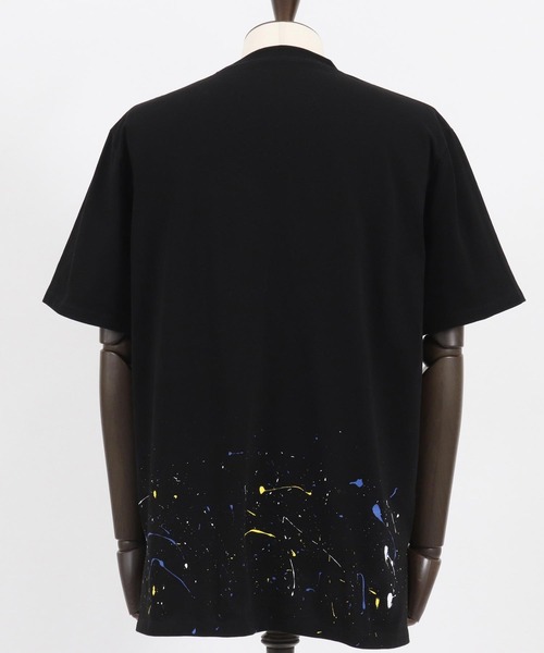 CAMBIO(カンビオ)の「mt8439-Splash Paint Tee Tシャツ(Tシャツ/カットソー・メンズ・ホワイト/ブラック・S/M/L)」の14枚目の写真
