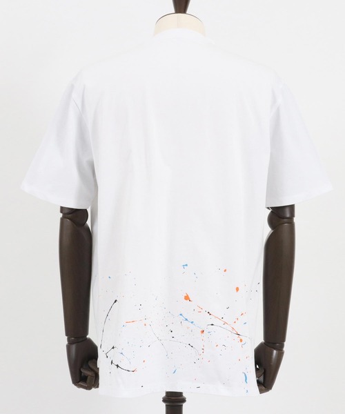 CAMBIO(カンビオ)の「mt8439-Splash Paint Tee Tシャツ(Tシャツ/カットソー・メンズ・ホワイト/ブラック・S/M/L)」の16枚目の写真
