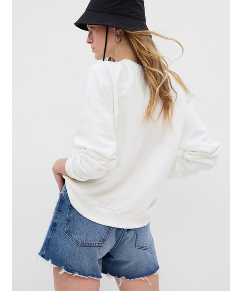 GAP(ギャップ)の「ヴィンテージ ソフトGAPアーチロゴ入りスウェット・トレーナー(スウェット・レディース・ホワイト/オフホワイト/ブラック・XXS/XL/L/M/S/XS)」の4枚目の写真