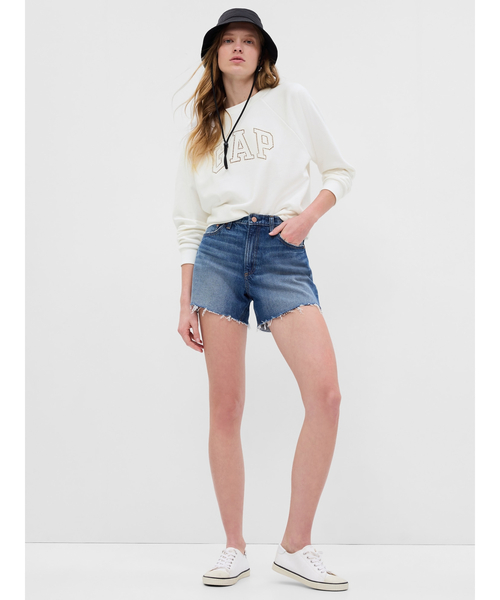GAP(ギャップ)の「ヴィンテージ ソフトGAPアーチロゴ入りスウェット・トレーナー(スウェット・レディース・ホワイト/オフホワイト/ブラック・XXS/XL/L/M/S/XS)」の14枚目の写真