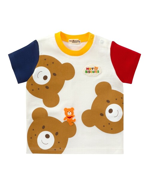 HOT BISCUITS（ホットビスケッツ）の「ひょっこりキャラクター 半袖Tシャツ（Tシャツ/カットソー・キッズ・ピンク/マルチ/イエロー/ホワイト×ピンク・110cm/90cm/100cm/80ｃｍ/120cm）」の4枚目の写真