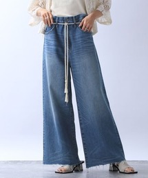 JEANASIS | ロープベルトツキデニムワイドパンツ/907066(デニムパンツ)