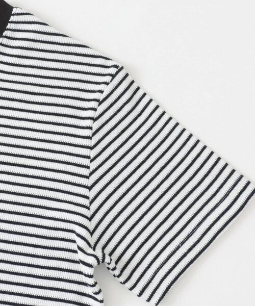 ITEMS URBANRESEARCH（アイテムズ アーバンリサーチ）の「カラーボーダー ワッフルTシャツ（Tシャツ/カットソー・メンズ・ベージュ/ホワイト/グリーン・LARGE/MEDIUM）」の9枚目の写真